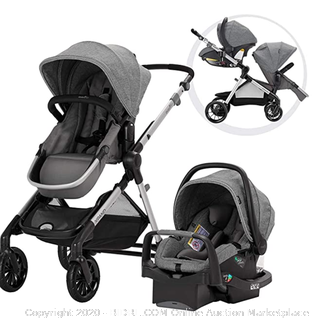 Evenflo Pivot Xpand Modular Travel System, Baby Stroller, Up to 22 Configurations, Extra-Large Storage, Single-to-Double Stroller, Durable Construction, Compact Folding Design, Stallion Black (Online $399)
