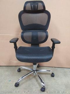 Office Chair, Ergonomics Mesh Chair Computer Chair Desk Chair High Back Chair w/Adjustable Headrest and Armrest