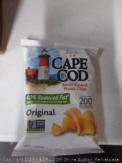 Cape Cod Potato Chips, Reduced Fat Original Kettle Cooked, Single-Serve 1.5 Ounce (Pack of 56)
