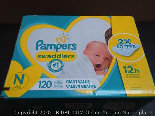 Diapers Newborn/Size 0 (< 10 lb), 120 Count - Pampers Swaddlers Disposable Baby Diapers, Giant Pack