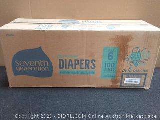 Seventh Generation Baby Diapers for Sensitive Skin, Animal Prints, Size 6, 100 Count (Packaging May Vary)