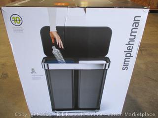 simplehuman Rectangular Hands-Free Kitchen Step Trash Can with