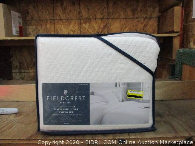 fieldcrest matelasse duvet cover set