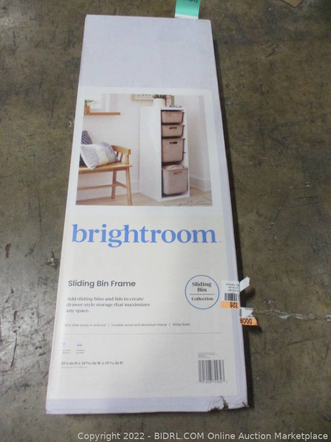 Brightroom Tall Sliding Bin Storage White