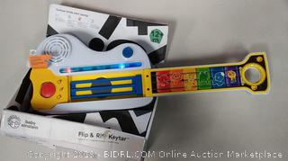 Baby Einstein Flip & Riff Keytar Musical Guitar and Piano Toddler Toy with Lights and Melodies, Ages 12 m+