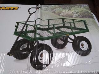 Gorilla Carts GOR400-COM Steel Garden Cart with Removable Sides, 400-lbs. Capacity, Green