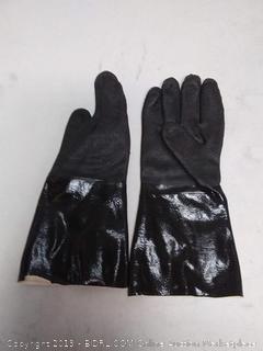 Best Insulated BBQ Pit Gloves * 14" Length for Outdoor Barbecue, Cooking and Frying! * Designed For the Pit Master To Use With Your Turkey Fryer, BBQ, Smoker & For All Your Cooking and Food Handling. Heavy Duty Heat Resistant TEXTURED Neoprene.