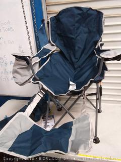 Sport-Brella 3-Position Recliner Chair with Removable Umbrella and Footrest, Midnight Blue