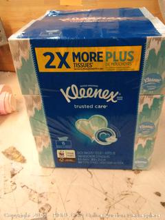 Kleenex Trusted Care Facial Tissues, 6 Flat Boxes, 144 Tissues per Box (864 Tissues Total)