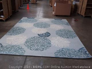 Dimensions New Zealand Wool Rectangle Area Rug by Rizzy Home, 9' x 12' Light Grey, Ivory, Charcoal, Aqua (Online $1329.00)