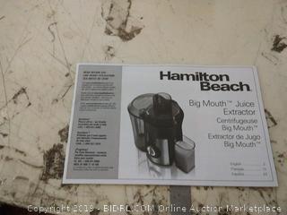 Hamilton Beach Juicer Machine, Big Mouth 3 Feed Chute, Easy to to Clean (67601A), 800 Watts, Black