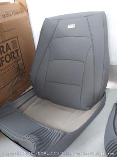 FH Group PU205SOLIDGRAY102 Solid Gray Ultra Comfort Leatherette Front Seat Cushion (Airbag Compatible)