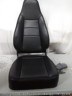 Bestop 39434-01 TrailMax II Sport Black Crush Front High Back All-Vinyl Single Jeep Seat for 1976-2006 Jeep CJ and Wrangler