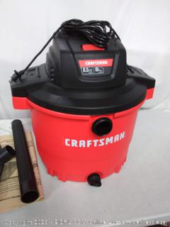 CRAFTSMAN CMXEVBE17595 16 gallon 6.5 Peak Hp Wet/Dry Vac, Heavy-Duty Shop Vacuum with Attachments