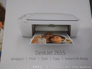 HP DeskJet 2655 All-in-One Compact Printer, HP Instant Ink & Dash Replenishment ready - White (V1N04A)
