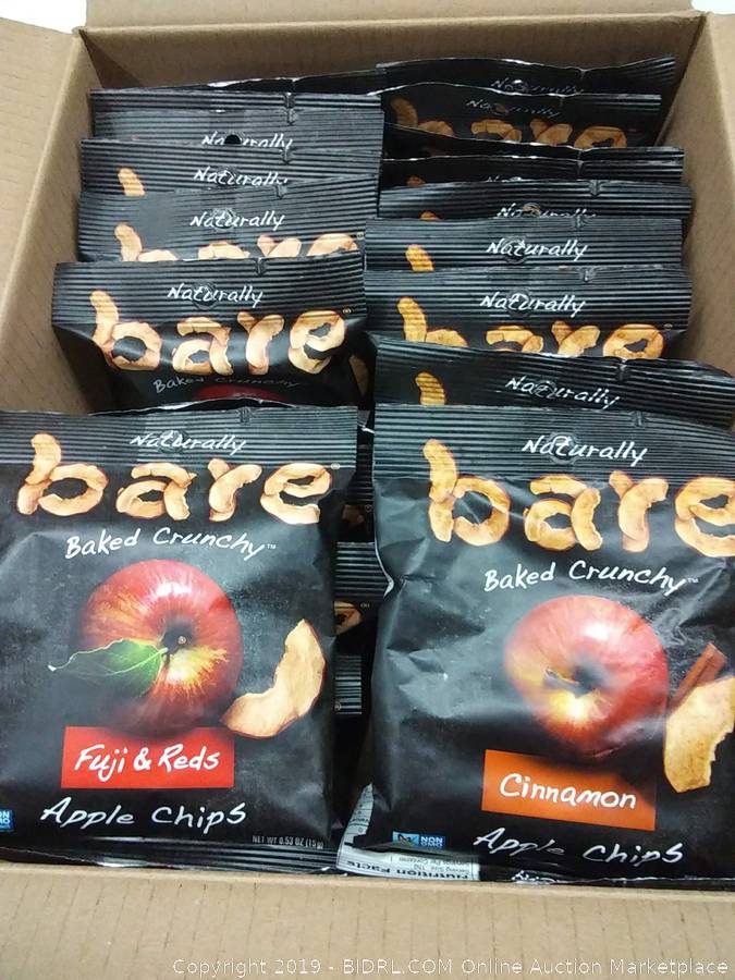 Bare Baked Crunchy Cinnamon Apple Chips And Fuji Reds Apple Chips 24 Pack Auction Bidrl Com Online Auction Marketplace