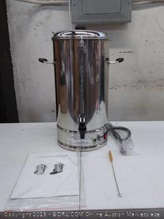 SYBO CP10 Commercial Grade Stainless Steel Percolate Coffee Maker Hot Water Urn for Catering, 10-Liters, Metallic