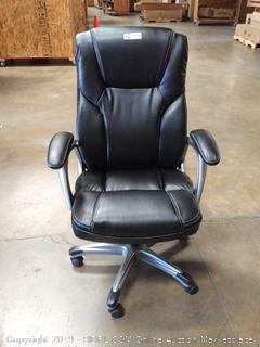 Essentials High-Back Leather Executive Office/Computer Chair with Arms - Ergonomic Swivel Chair (Online $123.84)