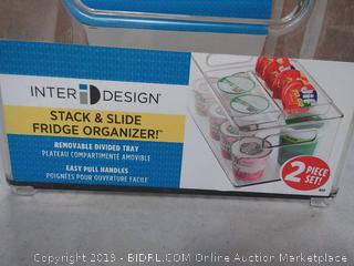 iDesign InterDesign Kitchen Storage Bins for Pantry, Refrigerator-8" x 14" x 6", Clear Fridge Binz 2 Piece, 8 x 14 x 6, Extra Large, Extra Large,