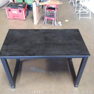 DlandHome 55 Inch Large Computer Desk/Office Desk/Workstation/Table, Black Walnut & Black Legs (Online $128.00)