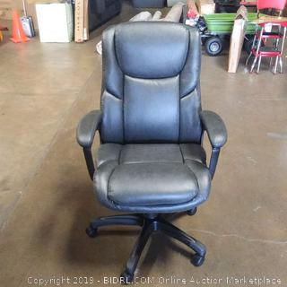 Komene Executive Leather Office Chair, Ergonomic with Adjustable Backrest (Online $199.00)