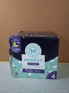 The Honest Company Overnight Sleepy Sheep Diapers, Size 4 Eco-Friendly Bio-Based Core with Sustainably Harvested and Plant-Derived Materials Hypoallergenic 54 Count