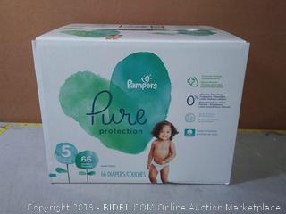 Diapers Size 5, 66 Count - Pampers Pure Disposable Baby Diapers, Hypoallergenic and Fragrance Free Protection, Giant
