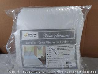 Natural Comfort White Down Alternative Comforter with Embossed Microfiber Shell, Light Weight Filled, King(Slightly Dirty)