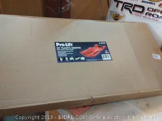 Pro Lift Mechanic Plastic Creeper 40 Inch - Blow Molded Ergonomic HDPE Body with Padded Headrest & Dual Tool Trays - 350 Lbs Capacity Red