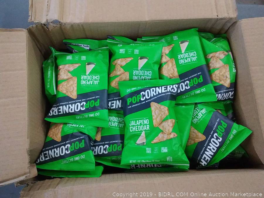Popcorners Jalapeno Cheddar Popped Corn Snacks Gluten Free Single Serve 1oz Bags Pack Of 40 Auction Bidrl Com Online Auction Marketplace