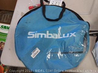SimbaLux Pop Up Beach Tent Sun Shade Shelter Anti UV UPF 50 Instant Easy Open Popup Portable Cabana Canopy Sunshade for Park, Picnic, Kids Play, Camping, Sports Great for Family of 4, Blue(tent case ripped but no damage to tent)