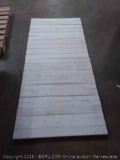 Whitewash Headboard California King Size Weathered, Hanger Style, Handcrafted. Mounts on Wall. Easy Installation