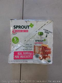 Sprout Organic Stage 2 Baby Food Pouches, Sweet Potato White Bean w/ Cinnamon, 4 Ounce 5 Pouches