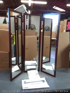 Mirrotek 3VU1448CH Triple View Professional Over The Door Dressing Mirror, Cherry (Online $104.99)