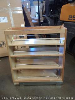 Rev-A-Shelf 448-BC-8C Base Cabinet Pullout Organizer w/Wood Adjustable Shelves, 8" (Online $110.87)