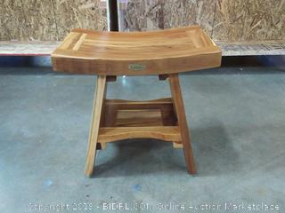 EcoDecors Serenity Asian Style Shower Stool, 18", Teak, Item ED-961 (Online $169.95), FLOOR