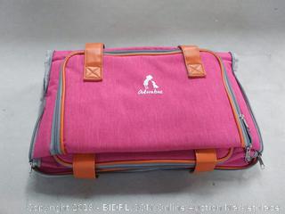 Adorabae Travel Pet Carrier Airline Approved Soft Sided Expendable Foldable Luxury for Cats and Small Dogs Pink