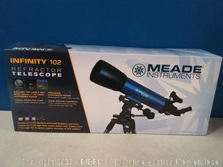 Meade Instruments 209006 Infinity 102mm AZ Refractor Telescope (Factory Sealed) COME PREVIEW!!!!! (online $187)
