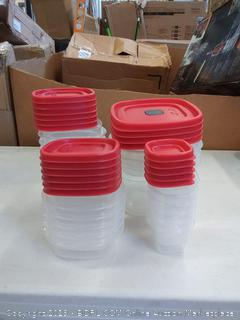 Rubbermaid Easy Find Vented Lids BPA Free Plastic Food Storage Containers, Set of 21 (42 Pieces Total), Racer Red Great for Meal Prep Reusable & Stackable