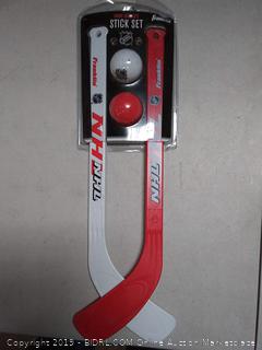 Franklin Sports Mini Hockey Stick and Ball Set - NHL - Includes 2 Mini Sticks and Foam 2 Balls