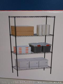 Honey-Can-Do 4-Tier Steel Wire Shelf with 350-Pound Capacity, 18" L x 48" W x 72" H, Black(Factory Sealed) COME PREVIEW!!!!