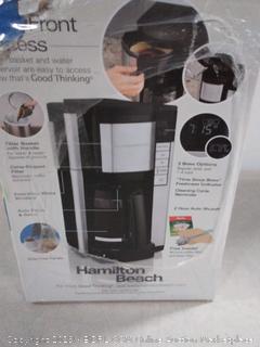 Hamilton Beach 46381 12-Cup Programmable Coffee Maker, Easy Access Plus, Brew Options, Cone Filter, Black and Stainless