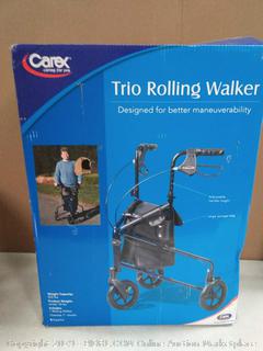 Carex 3 Wheel Walker for Seniors, Foldable, Rollator Walker with Three Wheels, Height Adjustable Handles (online $98)