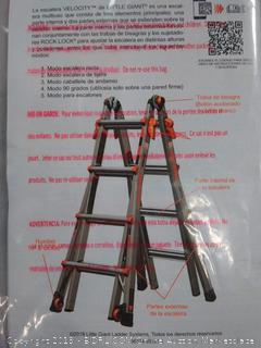 Little Giant 17-Foot Velocity Multi-Use Ladder, 300-Pound Duty Rating, 15417-001 broken in peace needs fixing