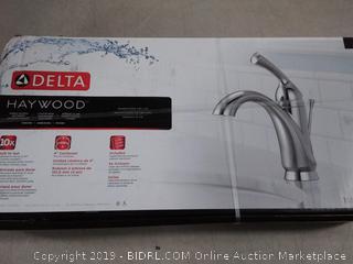 Delta Faucet Haywood Single-Handle Bathroom Faucet with Diamond Seal Technology and Drain Assembly, Chrome 15999-DST