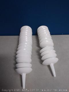 Candlelight Service Candle Holders (250) 5" x 1/2" White Church Vigil Candle Holders (online $160)