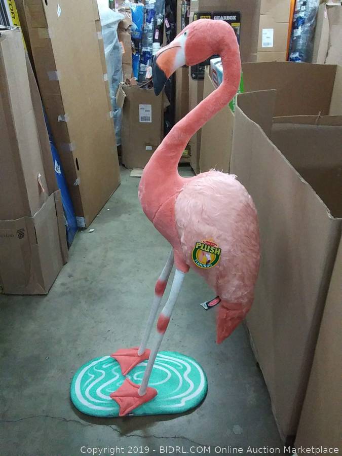 large stuffed flamingo