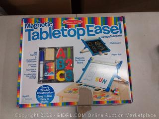Melissa & Doug Deluxe Double-Sided Tabletop Easel (Arts & Crafts, Sturdy Wooden Construction, 42 Pieces, 17.5 H x 20.75 W x 2.75 L)
