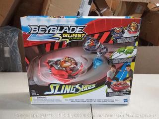 Beyblade Burst Turbo Slingshock Rail Rush Battle Set -- Complete Set with Burst Beystadium, Battling Tops, & Launchers -- Age 8+