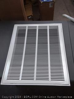 EZ-FLO 61633 Steel Return Air Filter Grille for Sidewall and Ceiling Installation, 20" x 25" White